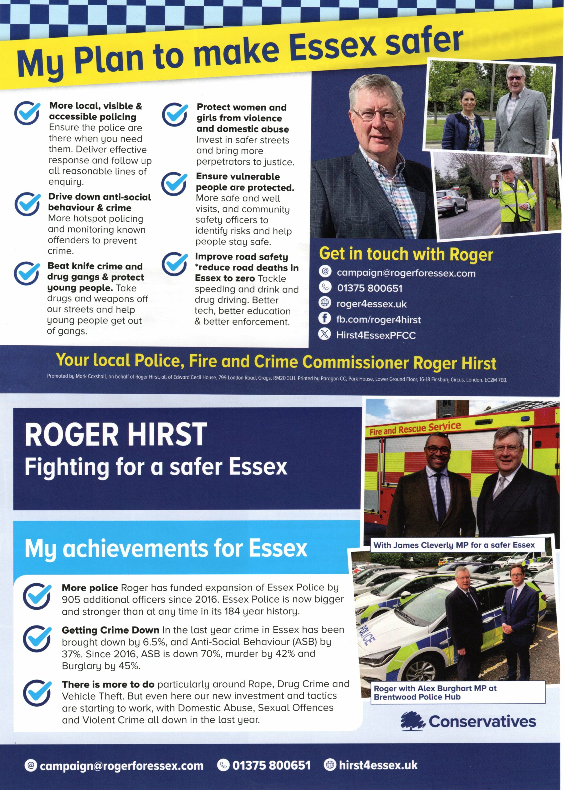 Roger Hirst - Conservative candidate for the role of Essex Police, Fire and Crime Commissioner.